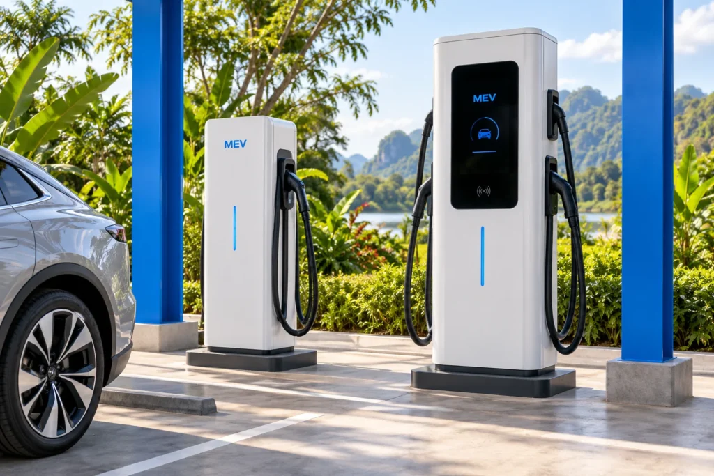MEV public DC charging dispensers